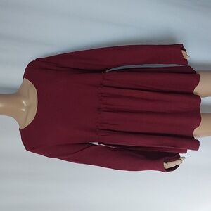 Isabel Maternity by lngrid  long slevee rufle Babydoll‎ size M